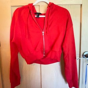 Red crop sweatshirt